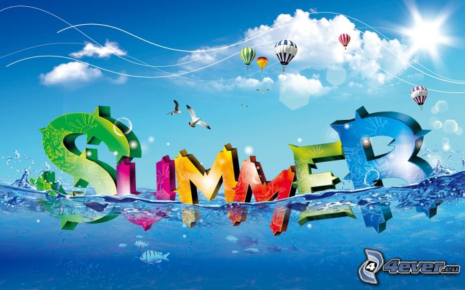 Summer, Sommer, Wasser, Junge, Luftballons
